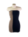 Sheath dress black and taupe on the outside and all black on the inside